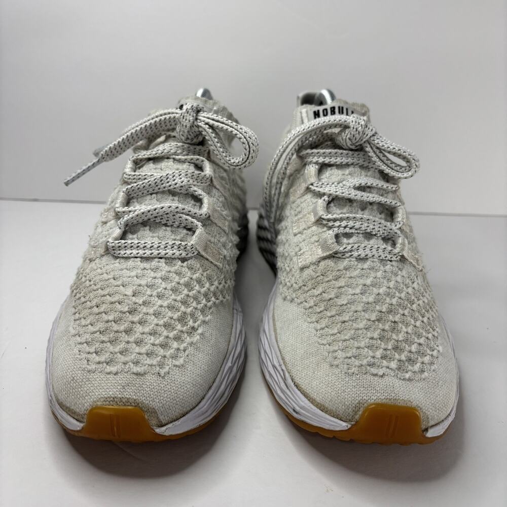 NOBULL Allday Knit White Solid Athletic Shoe Men Size 8.5 Women’s Size 10 - Picture 5 of 11